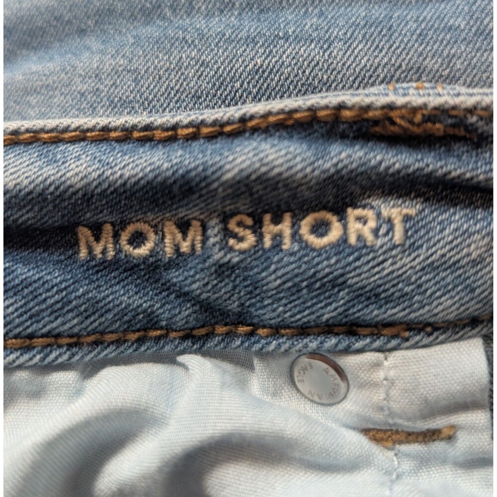 American Eagle Size 18 Mom Shorts Cuffed Stretch Denim High Rise Boho Festival - Picture 5 of 8